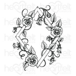 Pakke: Petite Pansy Frame stempler og dies