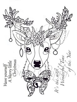 Christmas Deer A6 stamp