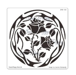 Wild Rose Circle stencil SP6-134