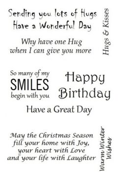 Hugs & Kisses A6 stempelsett