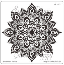 Mehndi Flower stencil