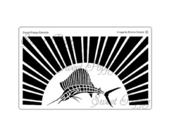 Sea Scenes Sailfish stencil