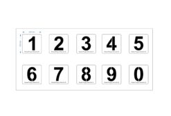 Numbers 0-9 SP1-338 stencil