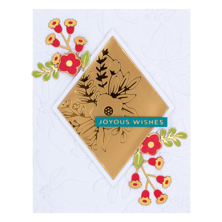 Briartw Piastra Per Hot Foil Natalizia 'Saluti Stagione' - Fustella In Acciaio Per Goffratura E Scrapbooking DIY