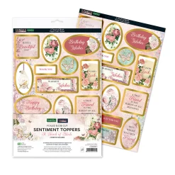 A Touch of Blush Foiled Sentiment Toppers, 2 sheets