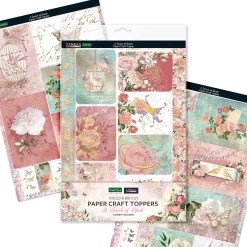 A Touch of Blush Foiled Paper Craft Toppers, 6 sheets