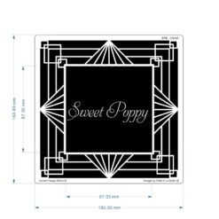 Art Deco Aperture Square SP6-125AS stencil