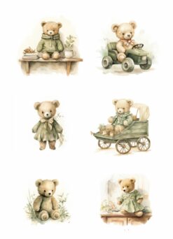 Reprint - Bear klippeark A4  (KP0103)