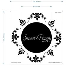 Ornate Frame Aperture Circle SP6-125OC stencil