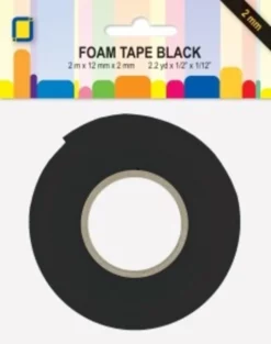 Foam Tape Black 12mm, 2mm tykk
