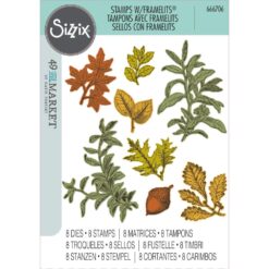 Leaves - Sizzix Framelits Die & A5 Stamp Set By 49 & Market