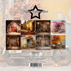 Retro paper Pack 6 x 6"