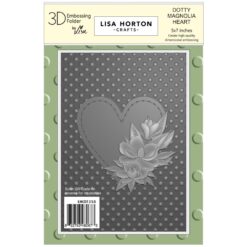 Dotty Magnolia Heart Embossingfolder 5x7"