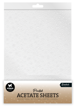 Snowflakes White Christmas Acetate Sheets A4, 6 pk