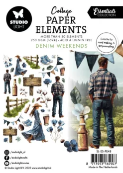 Denim Weekends Collage Paper Elements Die-Cut Paper Pad