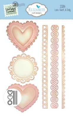 Lace, Heart & Doily die 2304