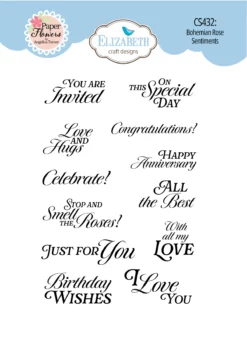 Bohemian Rose Sentiments stamp set CS432