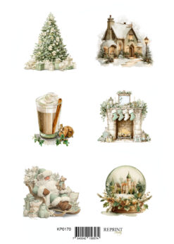 Reprint - Home for Christmas tags klippeark A4 (KP0170)