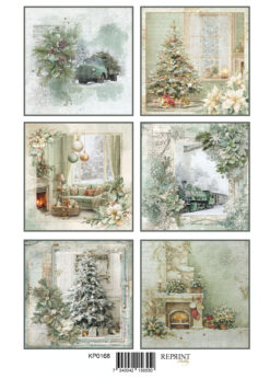 Reprint - Home for Christmas tags klippeark A4 (KP0168)