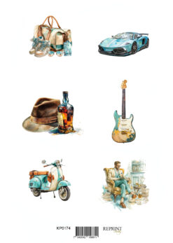 Reprint - Masculine Moments klippeark A4 (KP0174)