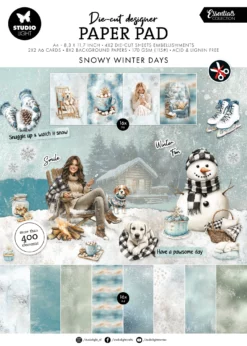 Snowy Winter Days Essentials Die-cut Designer Paper Pad A4
