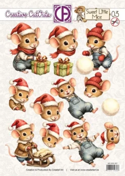 Sweet Little Mice Christmas 03 Creative CutOuts