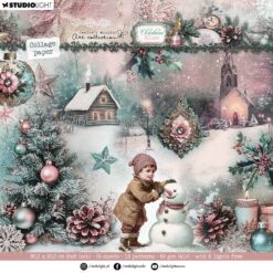 Christmas Blush Collage Paper Pad 8x8"