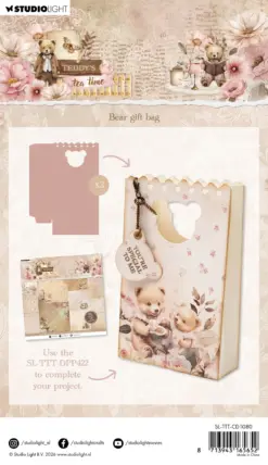 Teddy's Tea time Cutting Die Bear Gift Bag