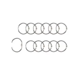 Book Binding Rings sølv 25mm (12 pk)