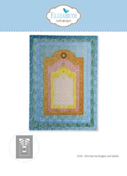 Stitched rectangles and labels die 2349