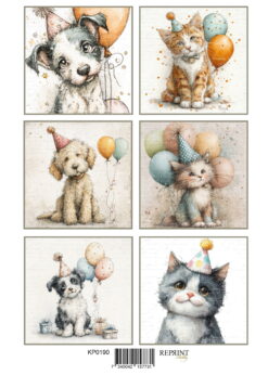 Reprint - Cats & Dogs klippeark A4 (KP0190)