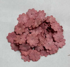 Old Rose mini papirblomster 20mm, 100 stk.