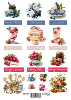 Reprint - Summer Garden Berries klippeark A4 (KP0184)