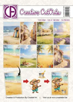A Mice Vacation A6 Collage Paper Pad Cretive CutOuts