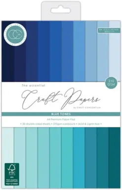 The Essentials A4 Premium Cardstock Pad Blue Tones