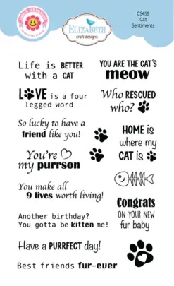 Cat Sentiments stamp set CS459