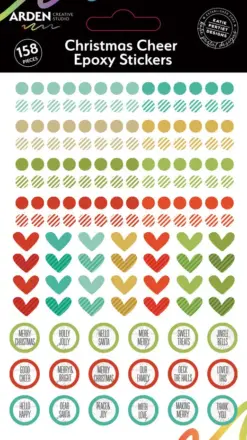 Christmas Cheer Epoxy Stickers (158pcs) by Katie Pertiet