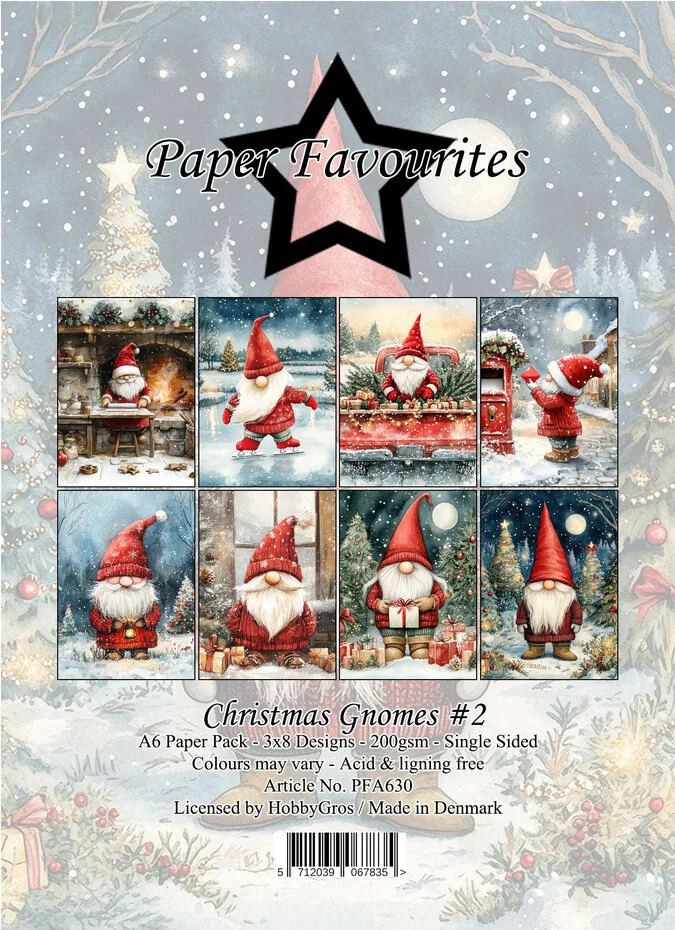 Christmas Gnomes #2 A6 Paper Pack