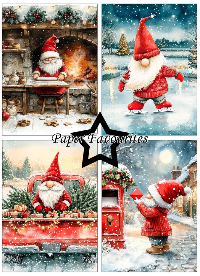Christmas Gnomes #2 A6 Paper Pack - Bilde 2