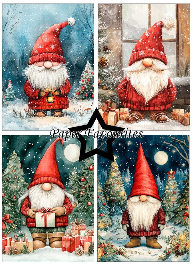 Christmas Gnomes #2 A6 Paper Pack - Bilde 3