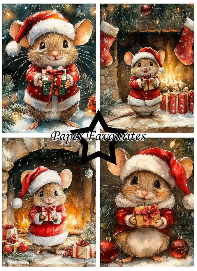 Christmas Mouse A6 Paper Pack - Bilde 2