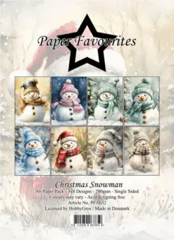 Christmas Snowman A6 Paper Pack