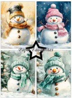 Christmas Snowman A6 Paper Pack - Bilde 2