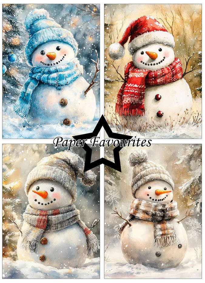 Christmas Snowman A6 Paper Pack - Bilde 3