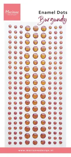 Decorations Enamel Dots Burgundy