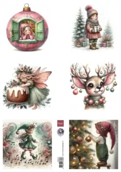 Decoupage Sheet A4 Enchanted Christmas by Fairybells