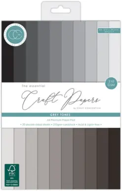 The Essentials A4 Premium Cardstock Pad Grey Tones