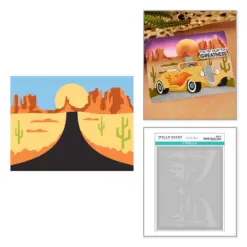 Classic Road Legends 2.0 Layered Stencils Highway Horizons-Desert by Mindy Eggen - Bilde 3