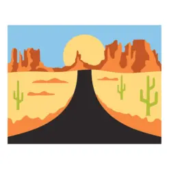Classic Road Legends 2.0 Layered Stencils Highway Horizons-Desert by Mindy Eggen