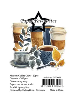 Die-Cuts Modern Coffee Cups